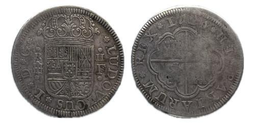 352   -  Luis I (1724). 2 reales. 1724. Segovia. (Cal-28)