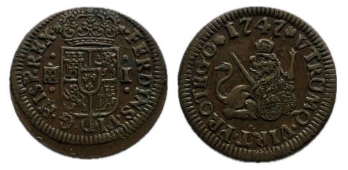 354 - Fernando VI (1746-1759). 1 maravedí. 1747. Segovia