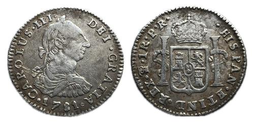 362   -  Carlos III (1759-1788). 1 real. 1781. Potosí. PR. (AC 486)