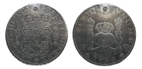 375 - Carlos III (1759-1788). 8 reales. 1768. México. MF. (Cal-1094)