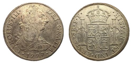 379 - Carlos III (1759-1788). 8 reales. 1779. México. FF. (Cal-1118)