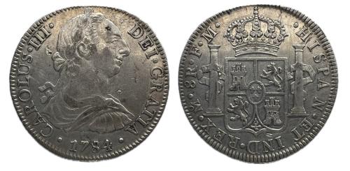 382 - Carlos III (1759-1788). 8 reales. 1784. México. FM. (Cal-1126)