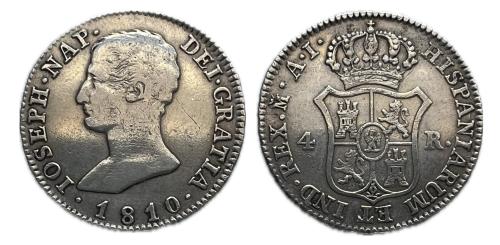 415   -  José Napoleón (1808-1814). 4 reales. 1810. Madrid. AI. (Cal-14)
