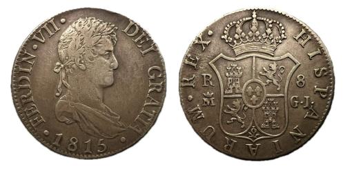 439 - Fernando VII (1808-1833). 8 reales. 1815. Madrid. GJ. (Cal-1269)