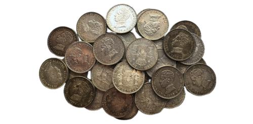 492 - Centenario de la Peseta Lote de 30 monedas del Centenario de la Peseta. Conteniendo de (1868-1931). Alfonso XIII (1886-1931). 2 pesetas. 1905*19-05. Madrid. SMV. (Cal-88).