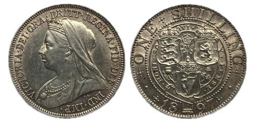 522 - Gran Bretaña. Victoria. 1 shilling. 1897. (Km-780).