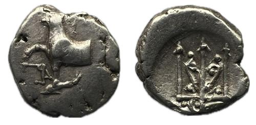 64 - Tracia. Bizancio. Hemidracma. 387-340 a.C. (SNG BM Mar Negro-12).