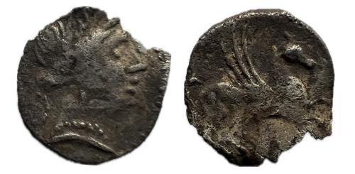 97 - Emporiton. Tritartemorion. 200-100 a.C. Ampurias (Girona). (FAB. 1105 var)